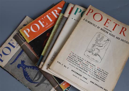 Tambimutto and others (Editors) - Poems, Vol 1 - number 3-9, 11, 12 and 22, original wraps, includes